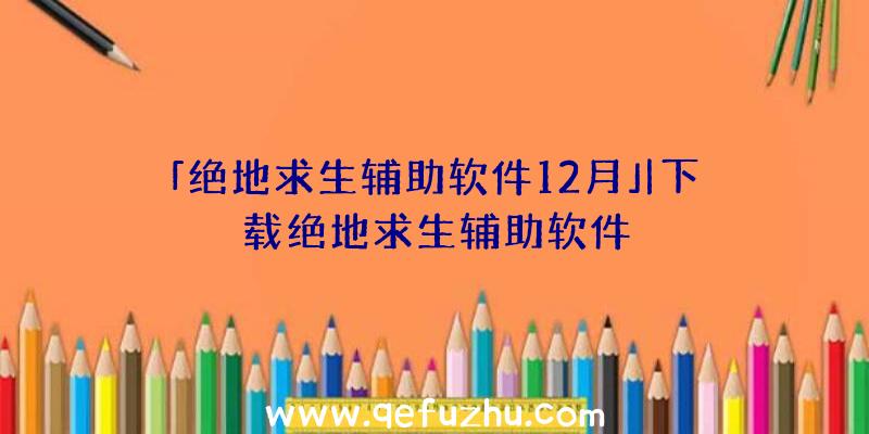 「绝地求生辅助软件12月」|下载绝地求生辅助软件